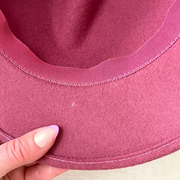 Vintage 80s Sonni San Francisco Raspberry Cloche Hat 100% Doeskin Felt Wool (OS) main image 15